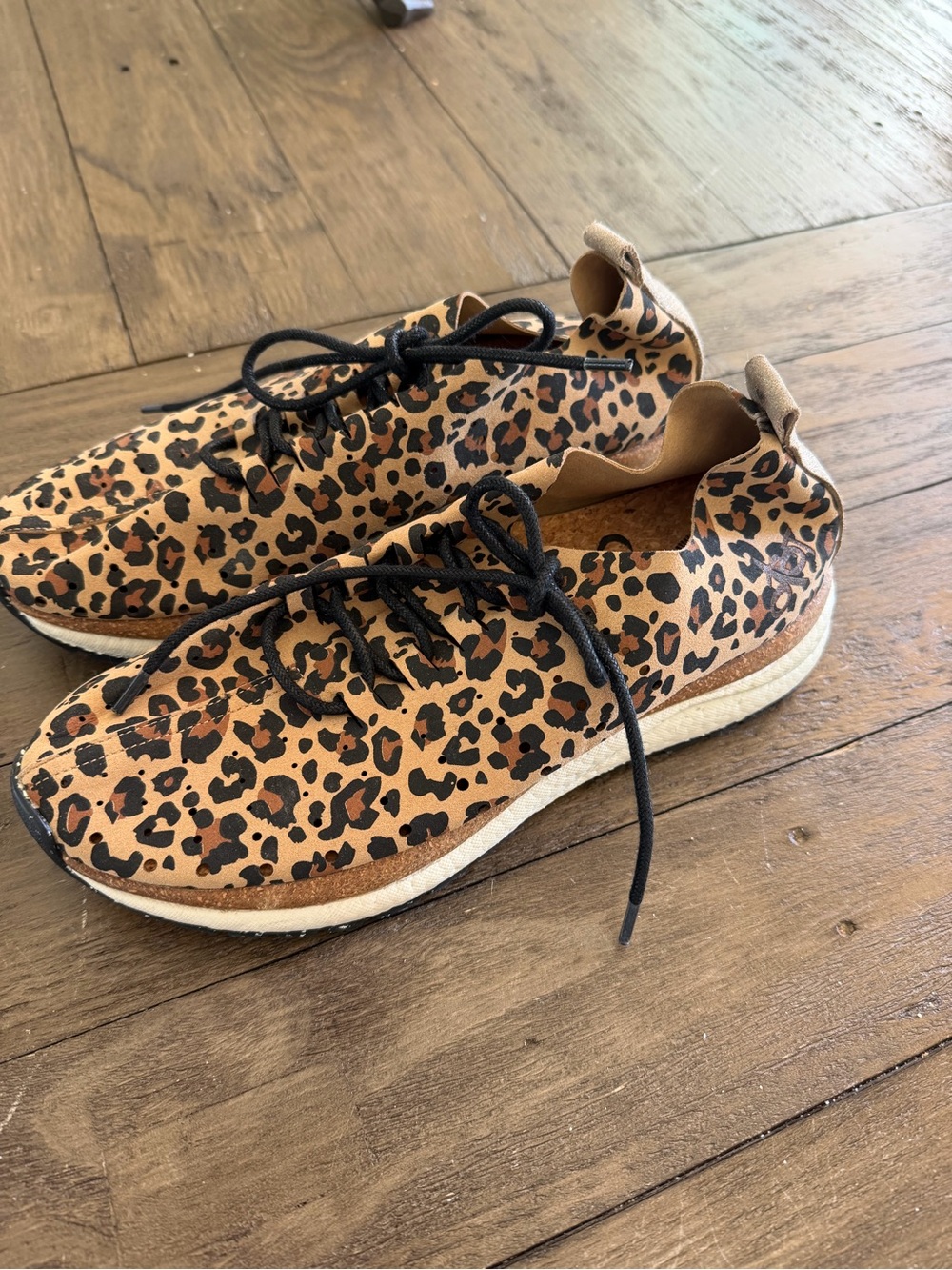 Leopard Print women’s OTBT Casual Sneakers - Tan/Black